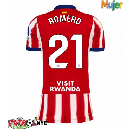 Camiseta Atletico Madrid Cristian Romero #21 Primera Equipación para mujer 2026-27 manga corta